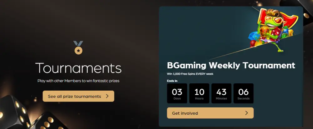 TheClubHouse BGaming weekly tournament and rewards